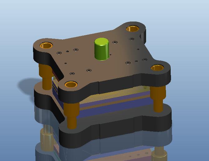 偏心盘级进模（CAD图+Proe三维）