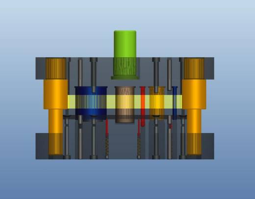 偏心盘级进模（CAD图+Proe三维）缩略图
