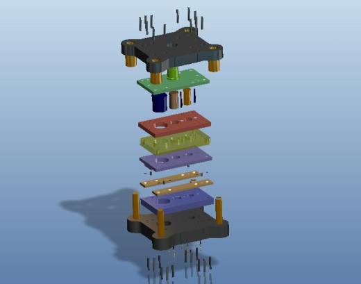 偏心盘级进模（CAD图+Proe三维）缩略图