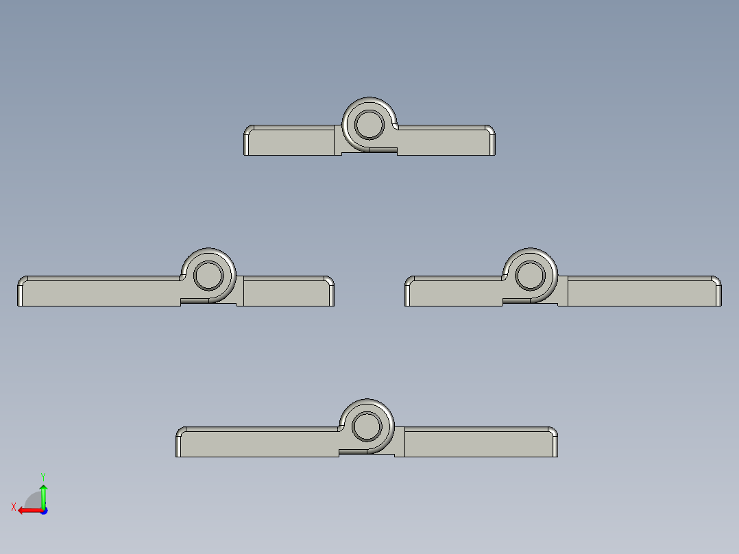 铝合金万向铰链后视图