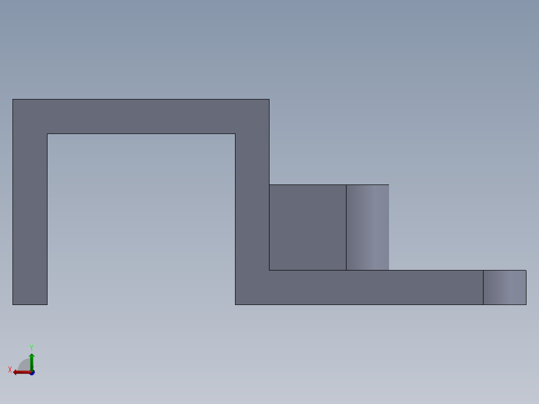 SW建模练习题-practice 79后视图