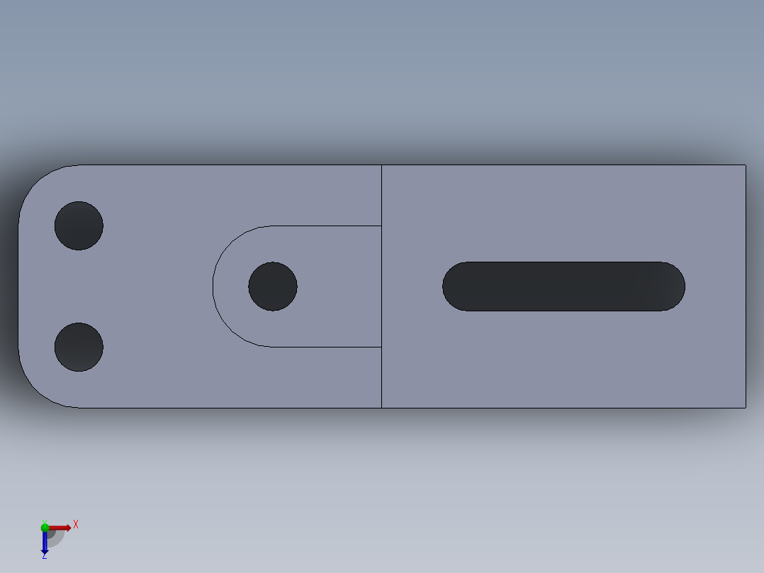 SW建模练习题-practice 79俯视图