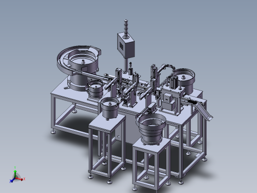 前支架板上垫片、轴承、压片一体组装机