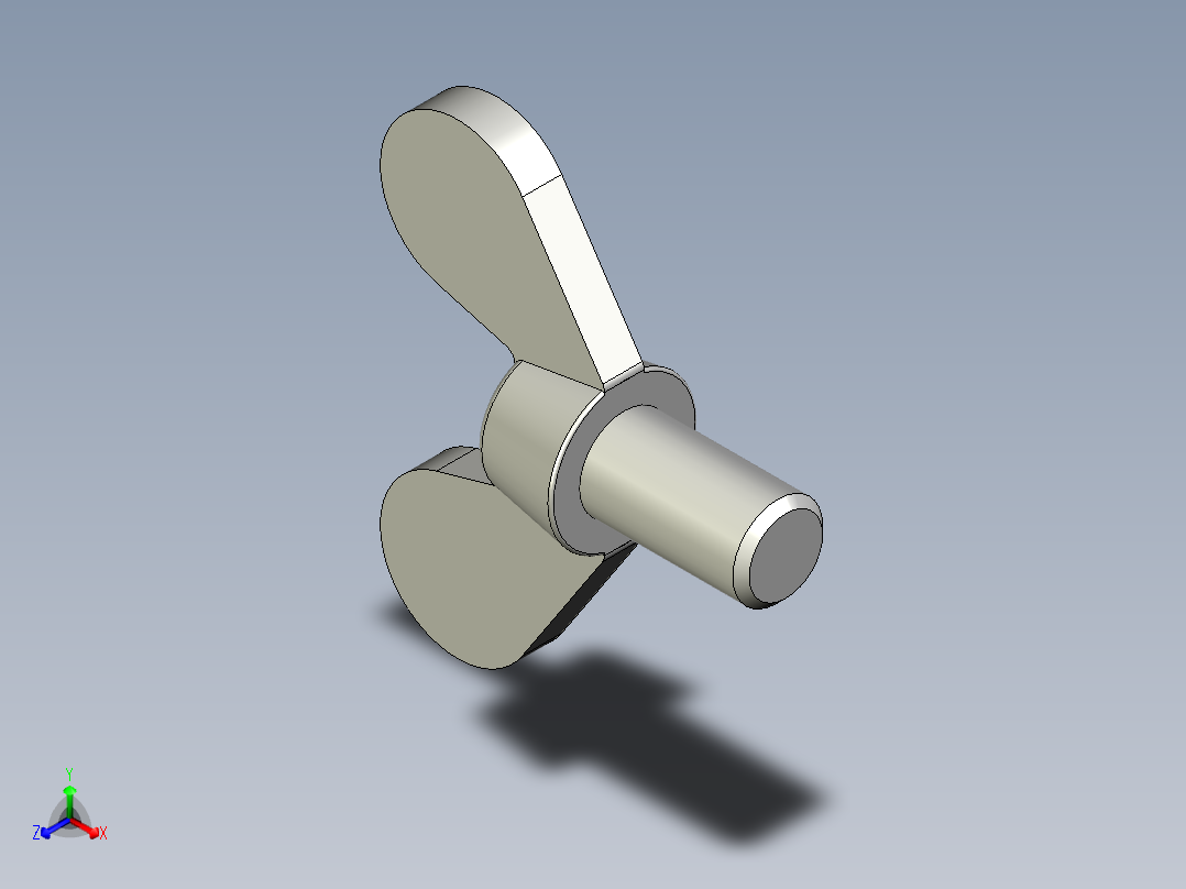 带耳螺钉-DIN_316_Wing_screws_10x1.5x18-13.5-16.5_51_4.4_25_10.stp正等轴测图