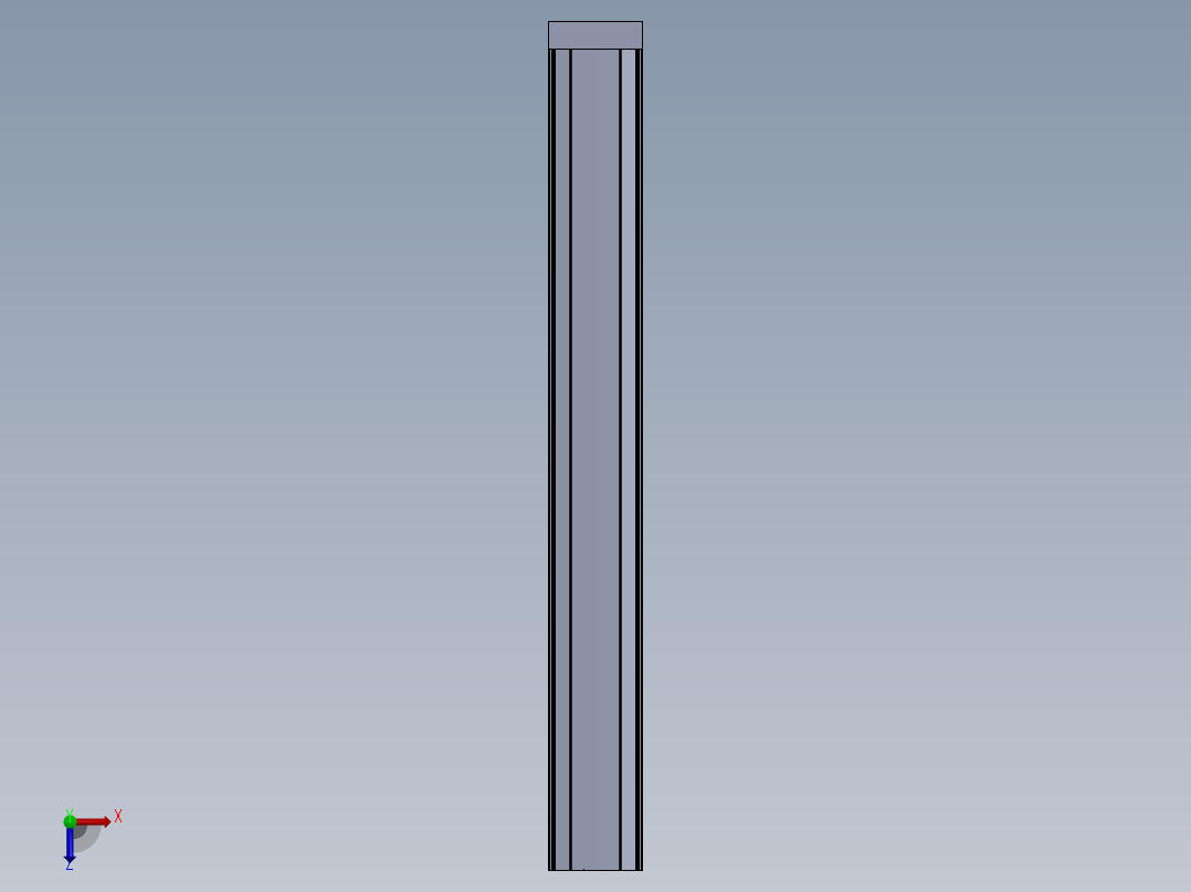 直线模组LHA22-1-可变-D设计图纸俯视图