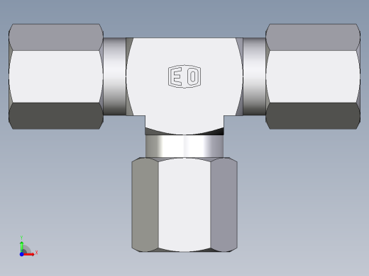 卡套式工业通用硬管接头EO_Union_tee_T06LCF前视缩略图
