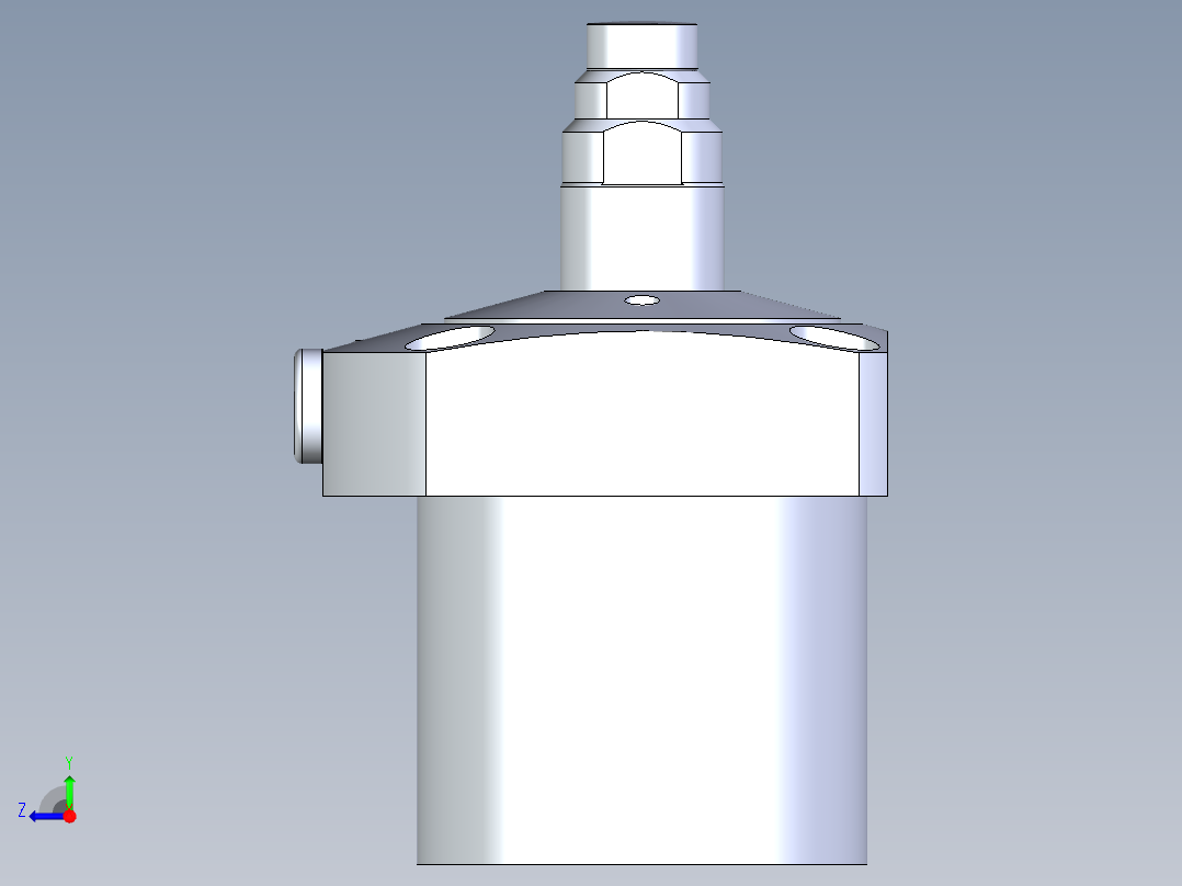 KOSMEKLC0552-CxM-E多系列多零件图纸模型右视图