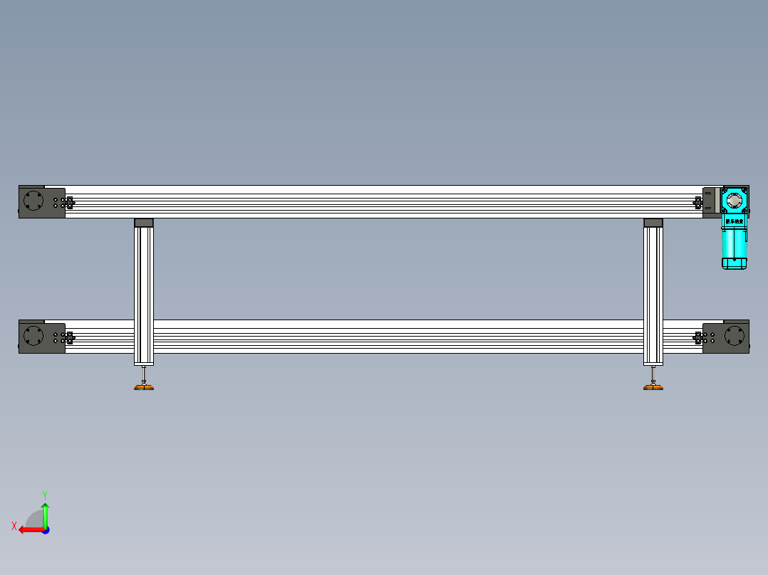 LE-小驱动头倍速链双向运转后视图