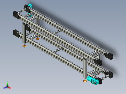 LE-小驱动头倍速链双向运转正等轴测缩略图