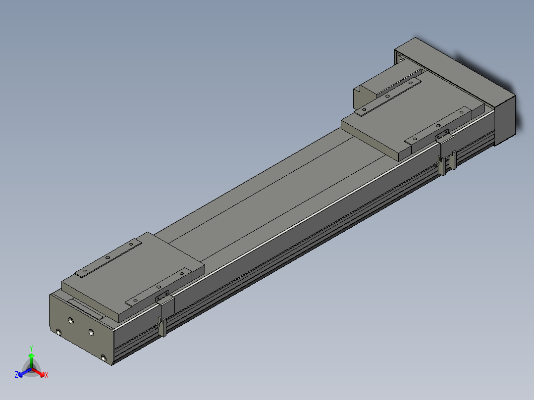 直线模组LHC17-S700-L设计图纸主视图