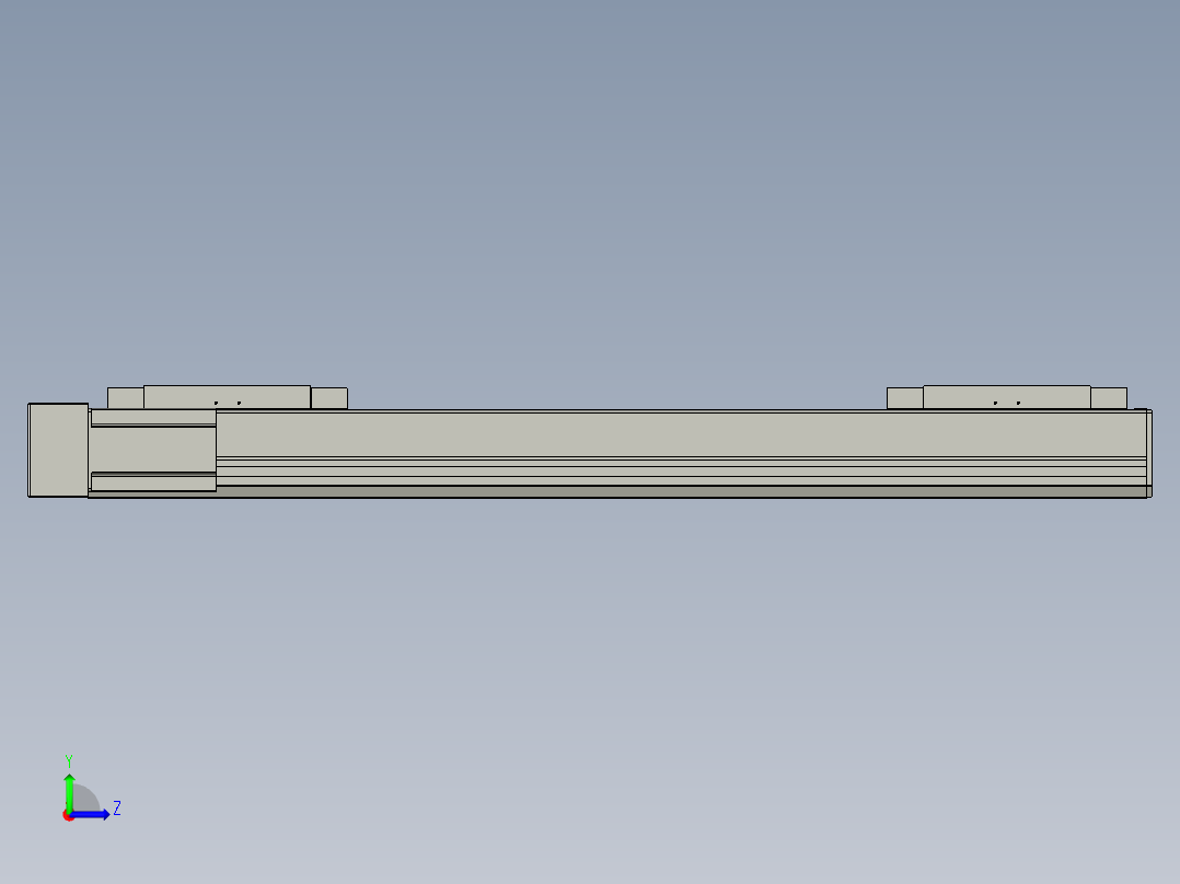 直线模组LHC17-S700-L设计图纸左视图