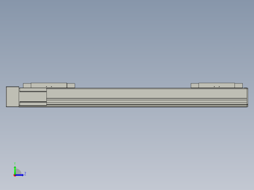 直线模组LHC17-S700-L设计图纸左视缩略图