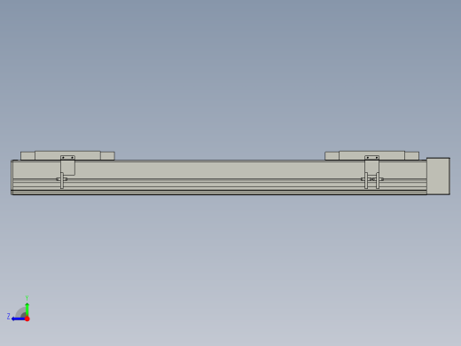 直线模组LHC17-S700-L设计图纸右视缩略图