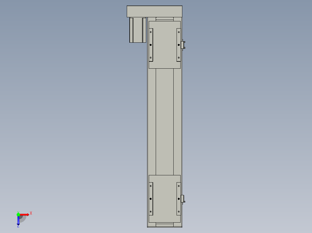 直线模组LHC17-S700-L设计图纸俯视图