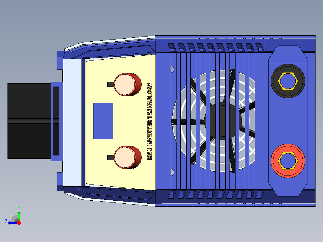 电焊机外壳模型右视图