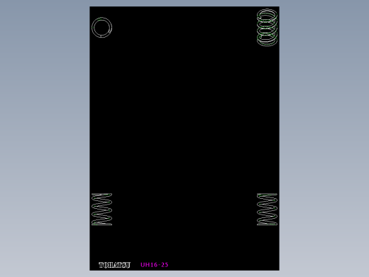 不銹鋼圓線彈簧UH-2D多系列多零件图纸模型