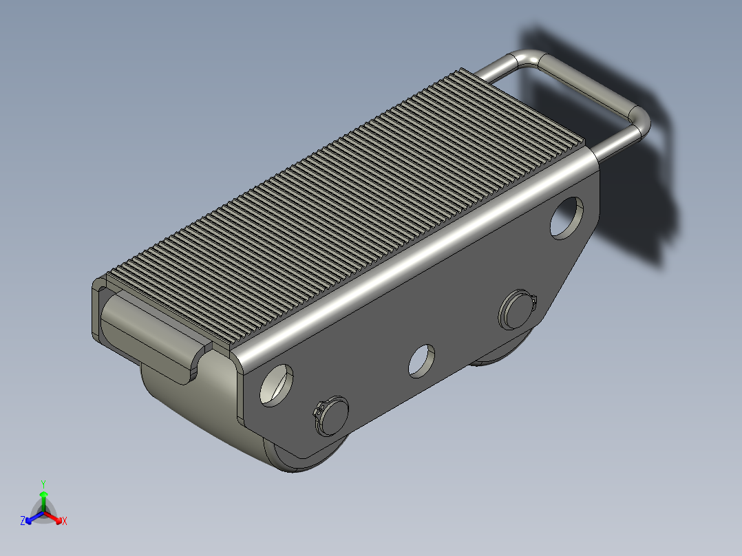 机器移动滑板2t正等轴测图