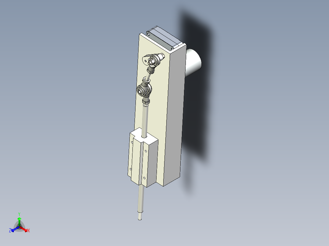 电动伸缩杆三维模型
