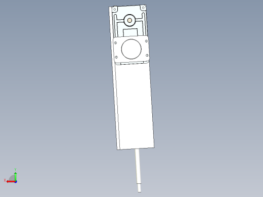 电动伸缩杆三维模型后视缩略图