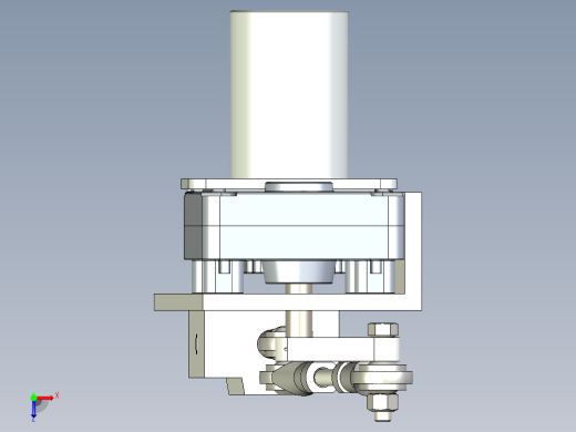 电动伸缩杆三维模型俯视缩略图