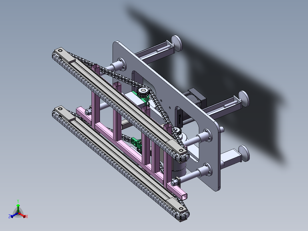 顶升移栽机构正等轴测图