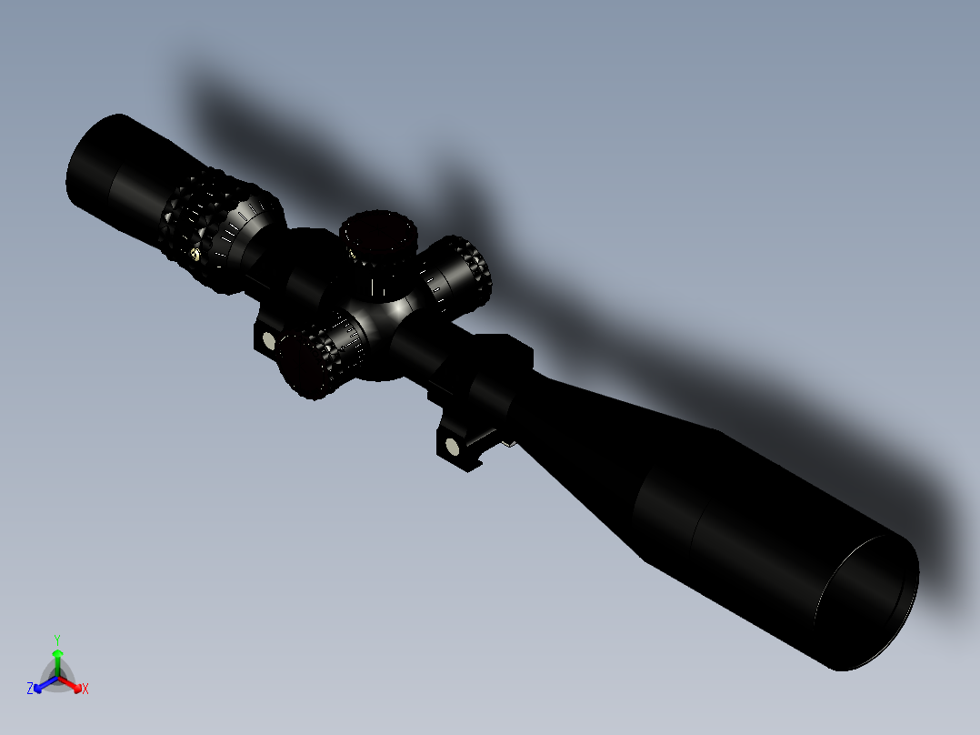 瞄准镜正等轴测图