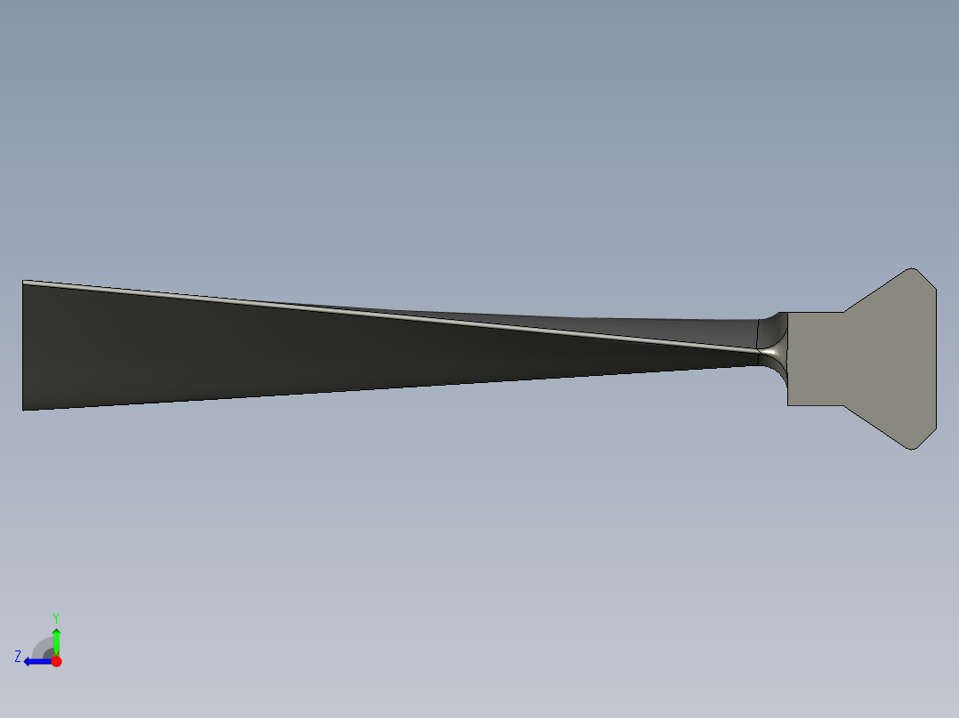涡轮 叶片 涡扇 (3)右视图