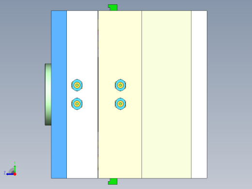 玩具车赛车前交叉臂模具右视缩略图