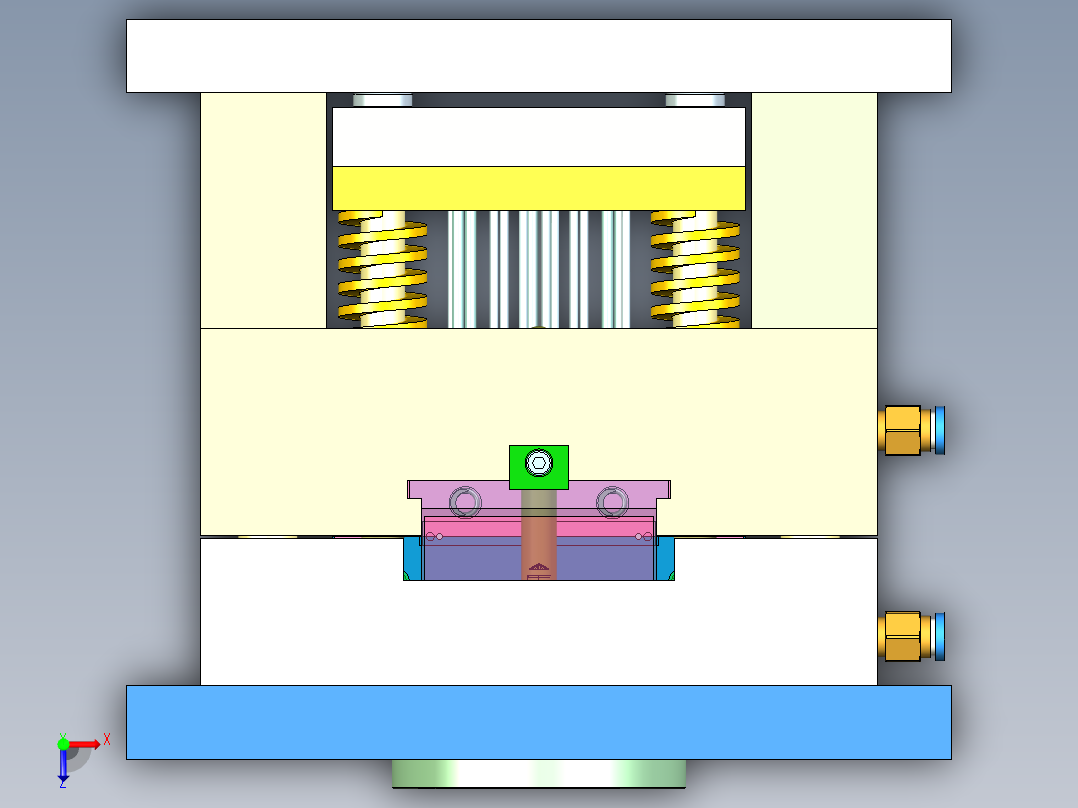 玩具车赛车前交叉臂模具俯视图