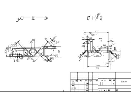 玩具车赛车前交叉臂模具缩略图
