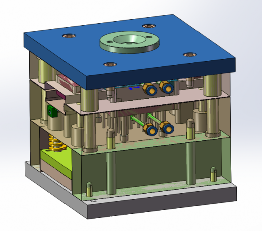 玩具车赛车前交叉臂模具缩略图