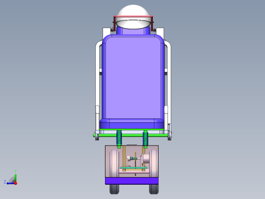 Q219-带头罩的躺椅的设计【三维SolidWorks】右视缩略图