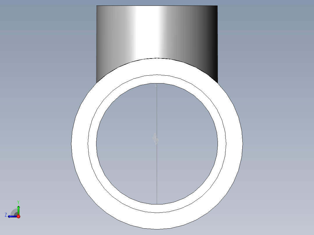 PVC公制管件-50x50x32 R-Tee后视图