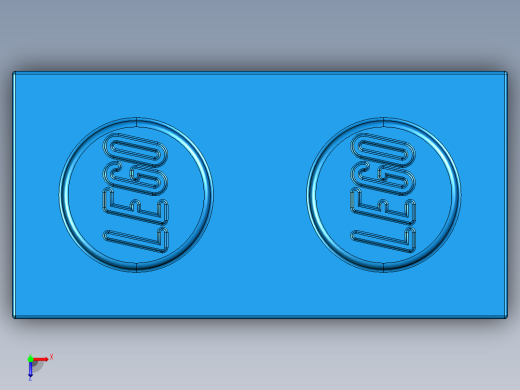 乐高套装 4421基本积木-300423 Bright Blue Brick 1 x 2.STEP俯视缩略图