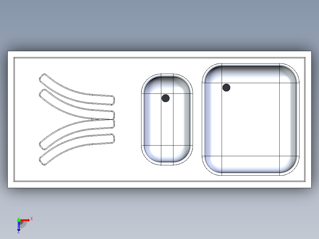 水槽、不锈钢水槽(123)俯视图
