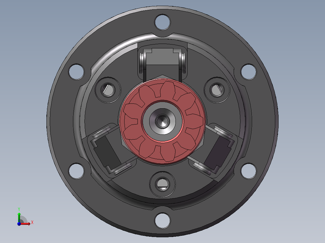 机械爪设计模型（需要特征识别）前视图
