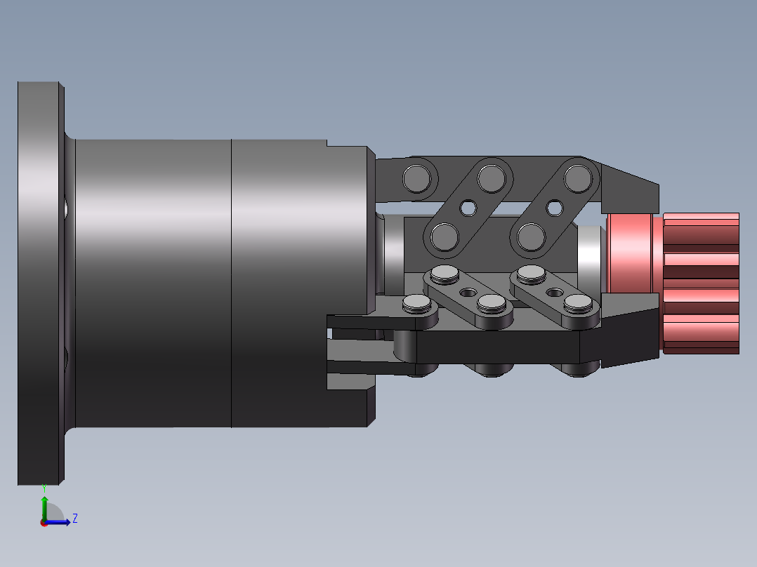 机械爪设计模型（需要特征识别）左视图