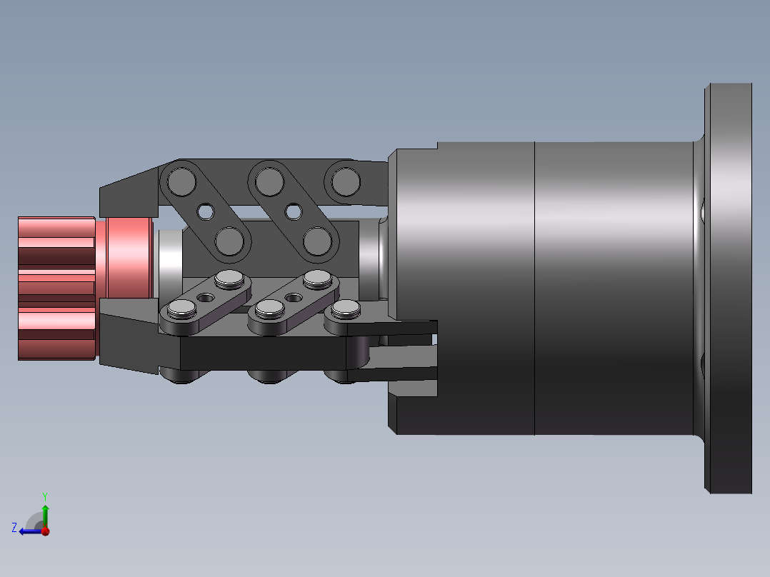 机械爪设计模型（需要特征识别）右视图