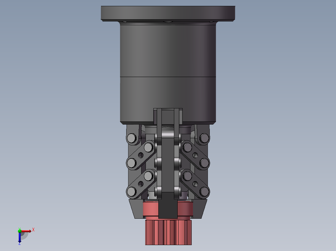 机械爪设计模型（需要特征识别）俯视图