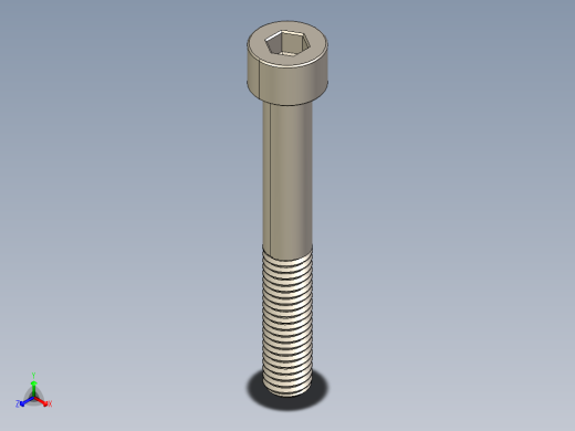 Screw_DIN_912_M8x60_A2.STEP公制内六角螺钉