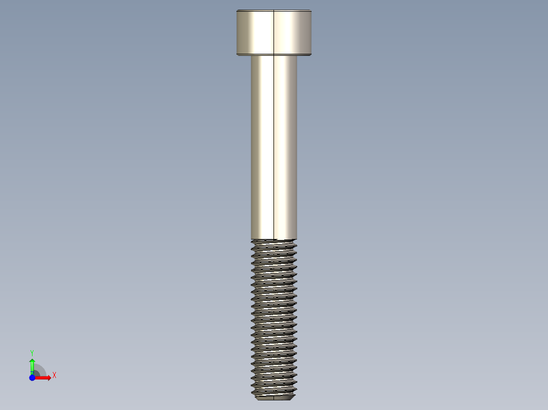 Screw_DIN_912_M8x60_A2.STEP公制内六角螺钉前视图