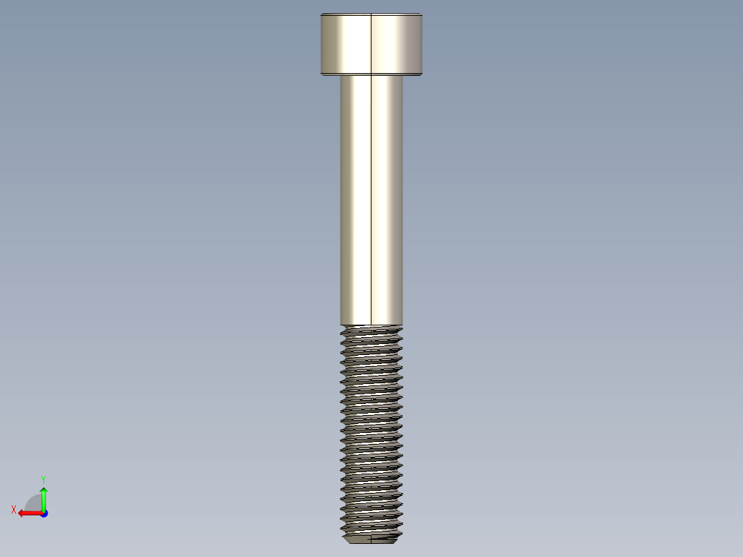 Screw_DIN_912_M8x60_A2.STEP公制内六角螺钉后视图