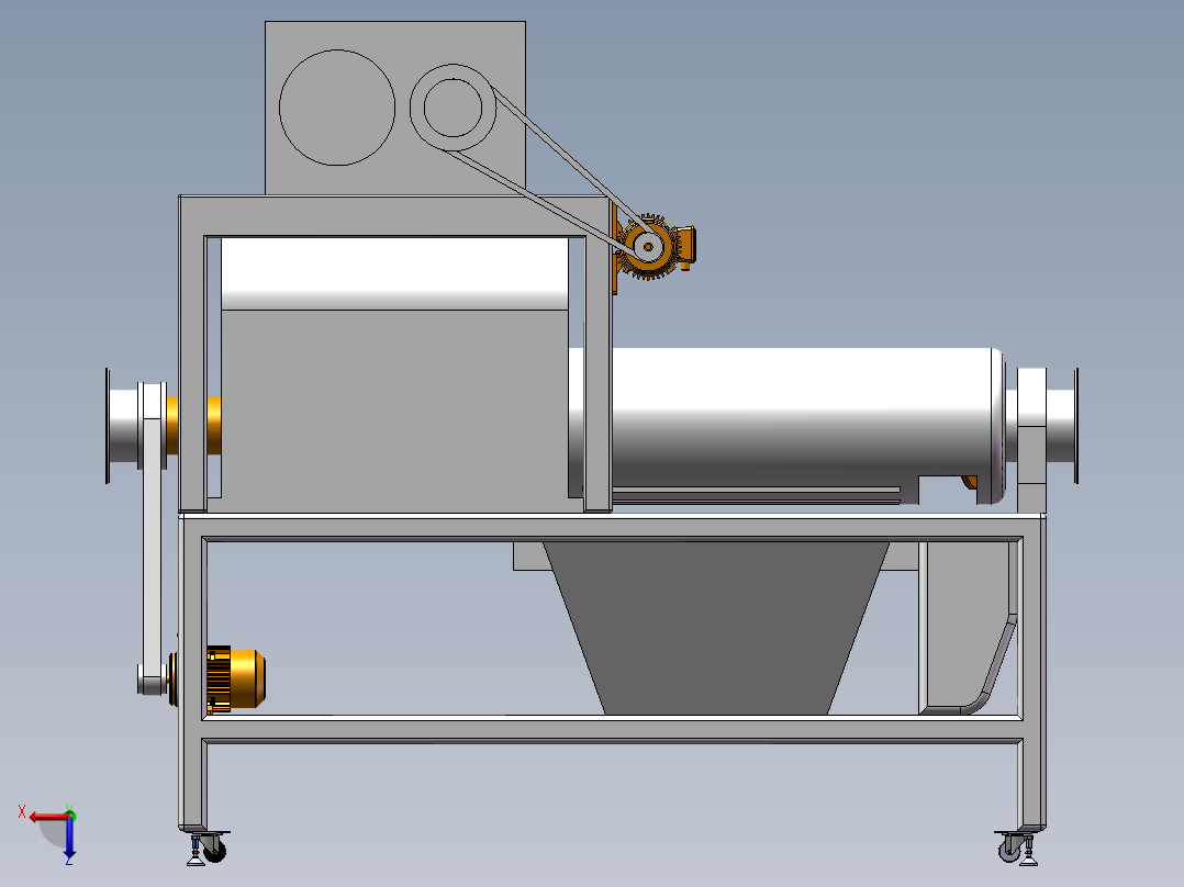 厨余垃圾尾菜处理机3D 装配图 零件图 设计数据