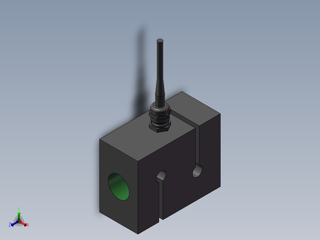 4款S型拉力称重传感器模型573103正等轴测图
