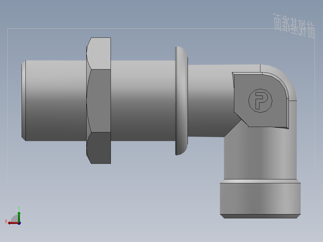 直角过板接头、6D9-20LN后视图