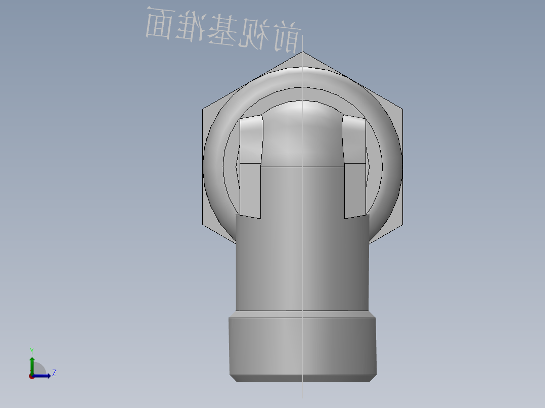 直角过板接头、6D9-20LN左视图