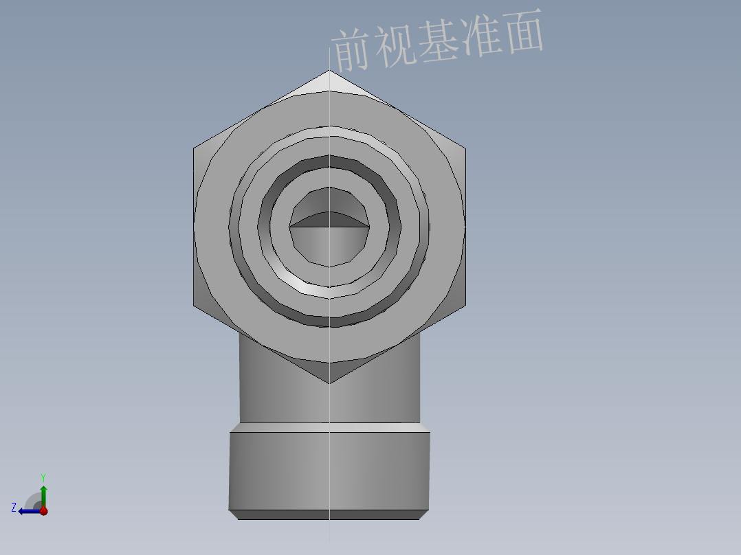 直角过板接头、6D9-20LN右视图