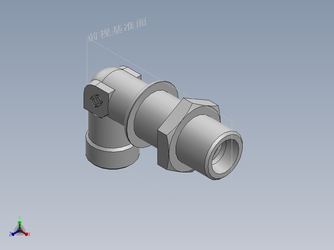 直角过板接头、6D9-20LN正等轴测图