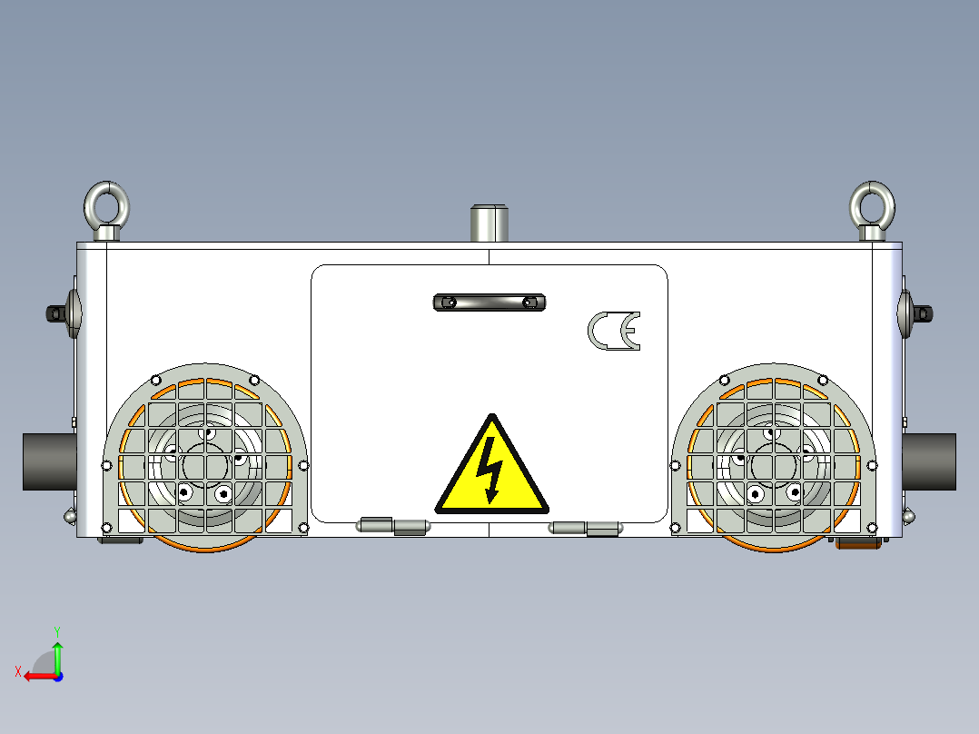 带液压拖车架的转运车后视图