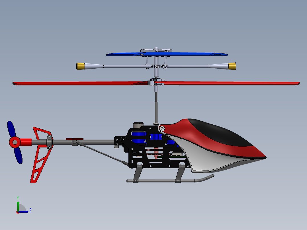 直升机(18)左视图